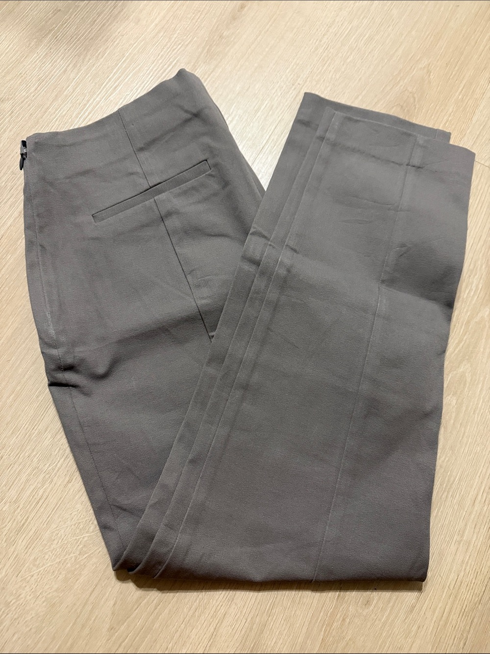 Women Tailored Dress Pants in Charcoal Gray